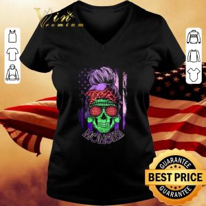 Skull Momster Leopard American Flag shirt 5