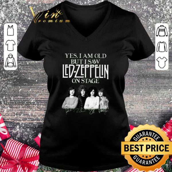 Hot Yes i am old but i saw Led-Zeppelin band on stage signatures shirt 2