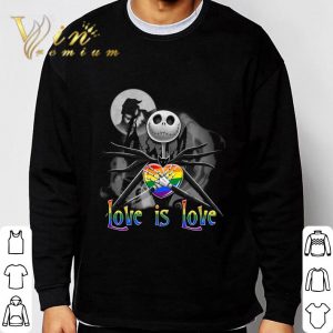 Jack Skellington Love Is Love LGBT Heart shirt 5