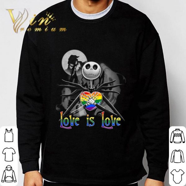 Jack Skellington Love Is Love LGBT Heart shirt 3