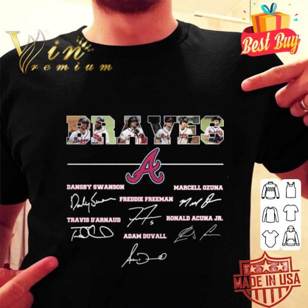 Funny Atlanta Braves signatures Dansby Swanson Freddie Freeman shirt 2