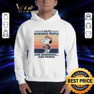 Peanuts Snoopy i hate morning people and mornings and vintage shirt 5