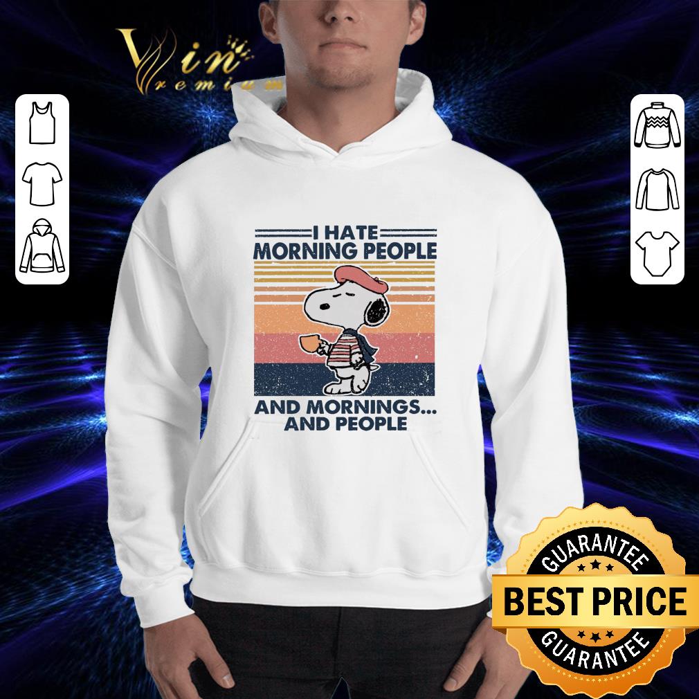 Peanuts Snoopy i hate morning people and mornings and vintage shirt 3