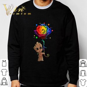 Baby Groot pride rose colors shirt 5