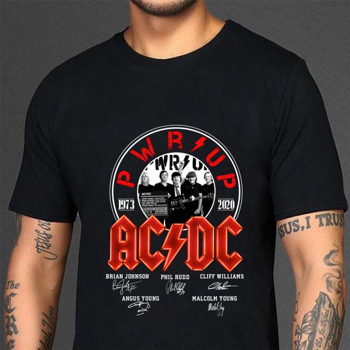 Power Up PWR UP ACDC 1973-2020 Signatures shirt, hoodie, sweater ...