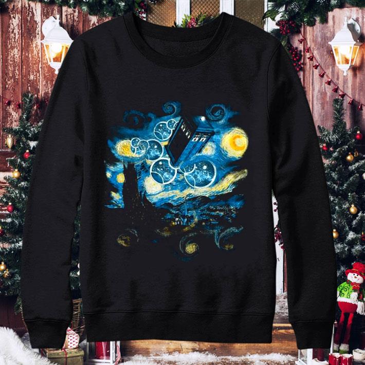 Premium Doctor Who Tardis In Starry Night Painting Sky shirt 9 Premium Doctor Who Tardis In Starry Night Painting Sky shirt