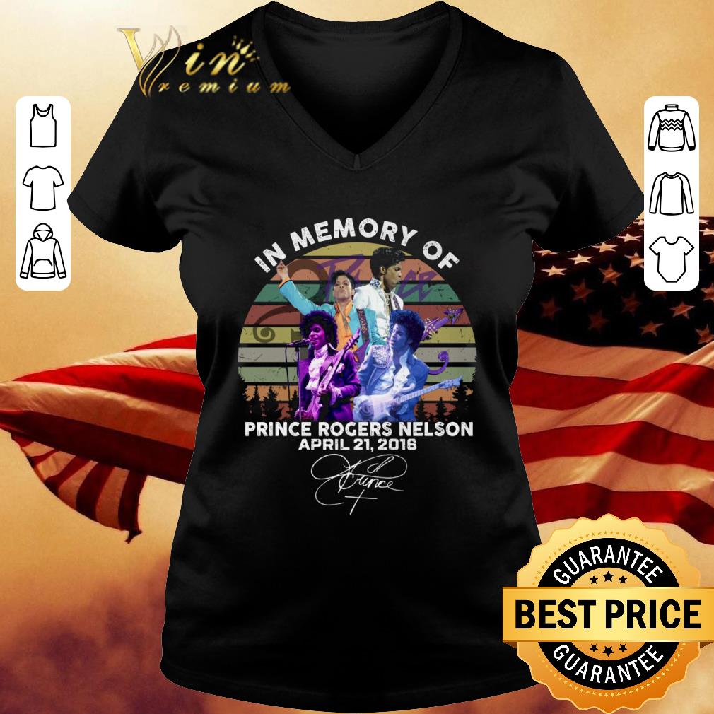 Best Vintage In memory of Prince Rogers Nelson April 21 2016 signed shirt 3
