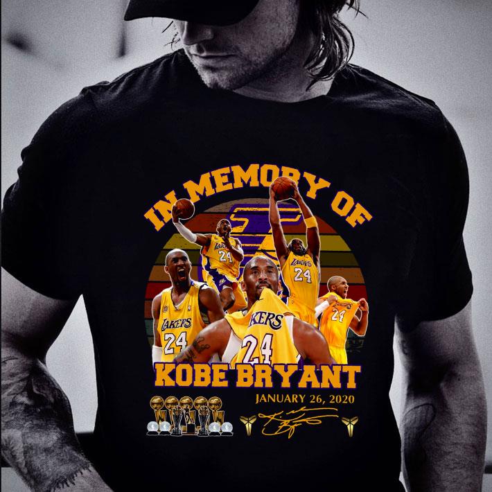 Vintage In Memory Of Kobe Bryant 24 Laker Signed January 26 2020 shirt 2
