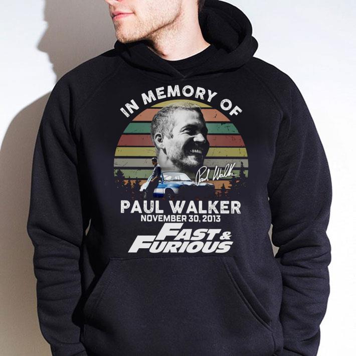 Vintage In Memory Of Paul Walker November 30 2013 Fast & Furious Signed shirt 4