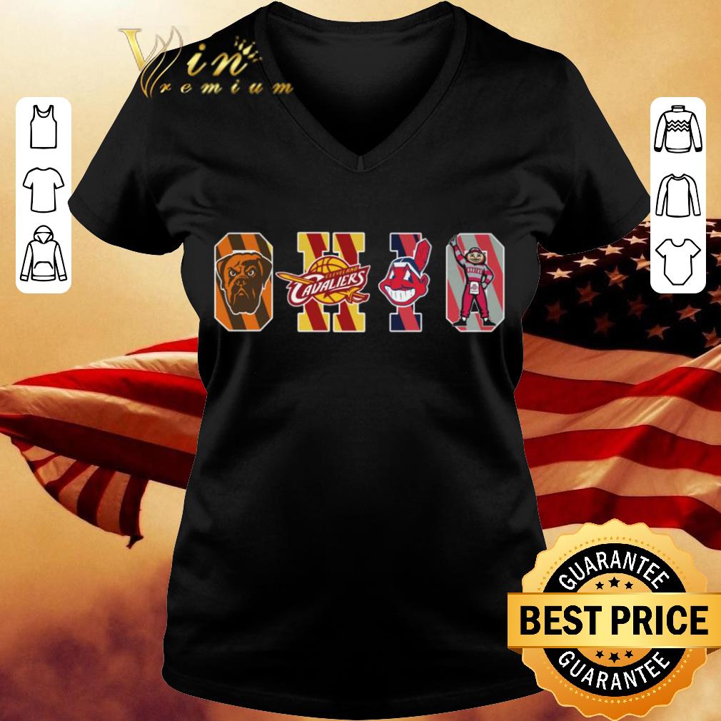 Ohio Sports Teams Cleveland Indians Shirt, Cleveland Browns, Cleveland Cavaliers, Ohio State Buckeyes