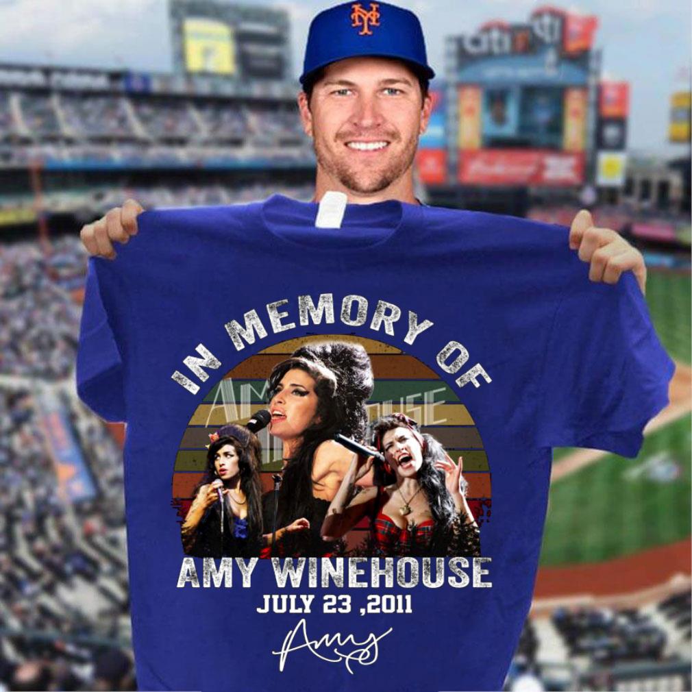 Vintage In Memory Of Amy Winehouse july 23 2021 signature sunset shirt