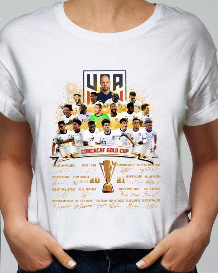 2021 CONCACAF Gold Cup USA Champion Signatures Shirt