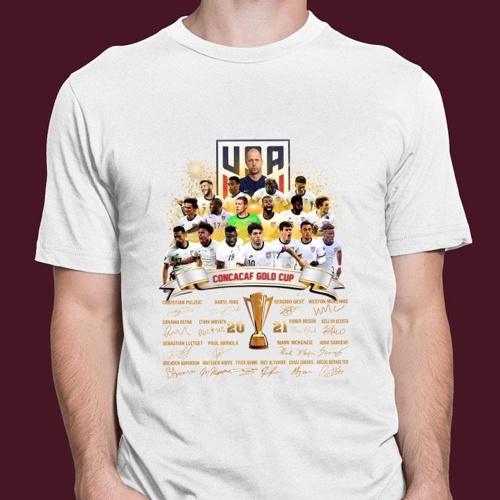 2021 CONCACAF Gold Cup USA Champion Signatures Shirt