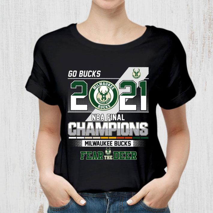 2021 Go Bucks NBA Final Champions Milwaukee Bucks Fear The Deer Shirt