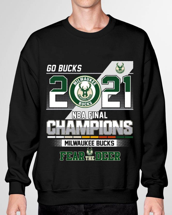2021 Go Bucks NBA Final Champions Milwaukee Bucks Fear The Deer Shirt
