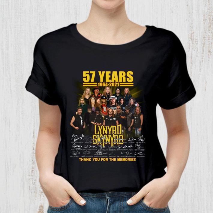 57 Years of Lynyrd Skynyrd Band Rock 1964-2021 Signatures Thank You For The Memories Shirt