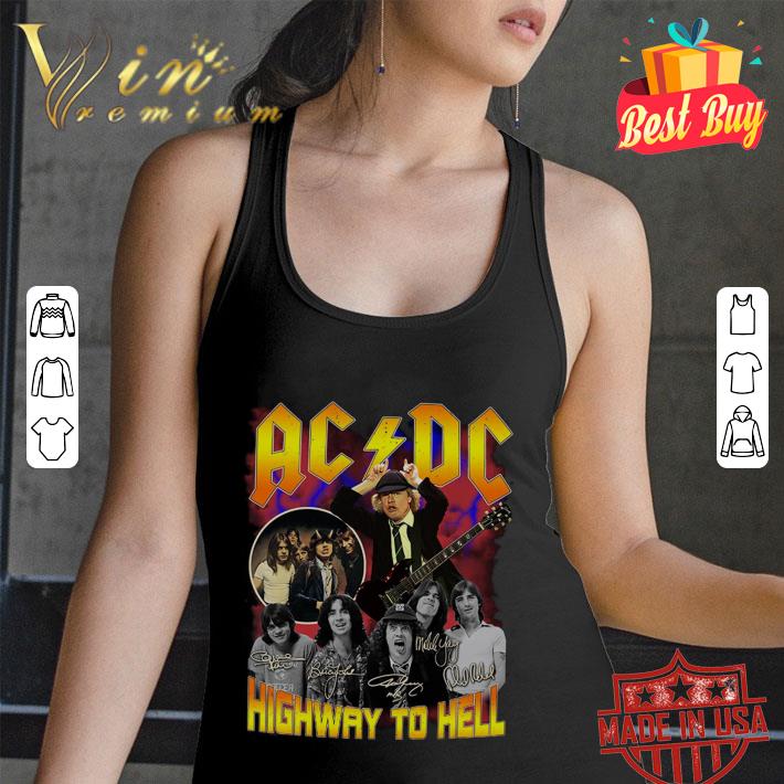 Funny ACDC Rock Band Highway To Hell Signatures Shirt 11 ACDC Rock Band Highway To Hell Signatures Shirt
