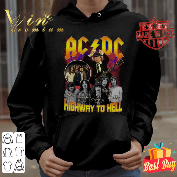Funny ACDC Rock Band Highway To Hell Signatures Shirt 12 ACDC Rock Band Highway To Hell Signatures Shirt