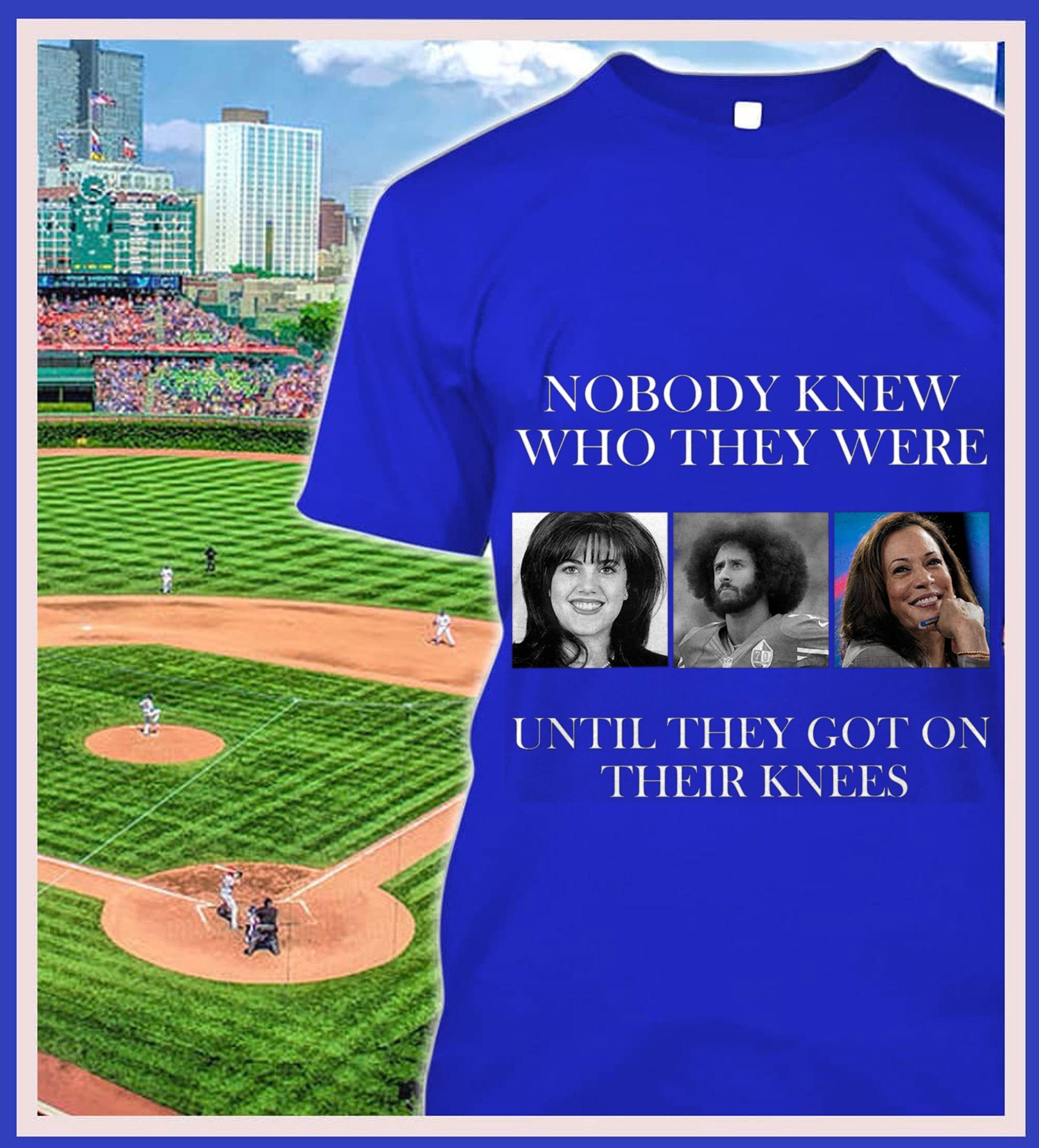 Beanie Feldstein Colin Kaepernick Kamala Harris Nobody Knew Who They Were Until They Got On Their Knees Shirt