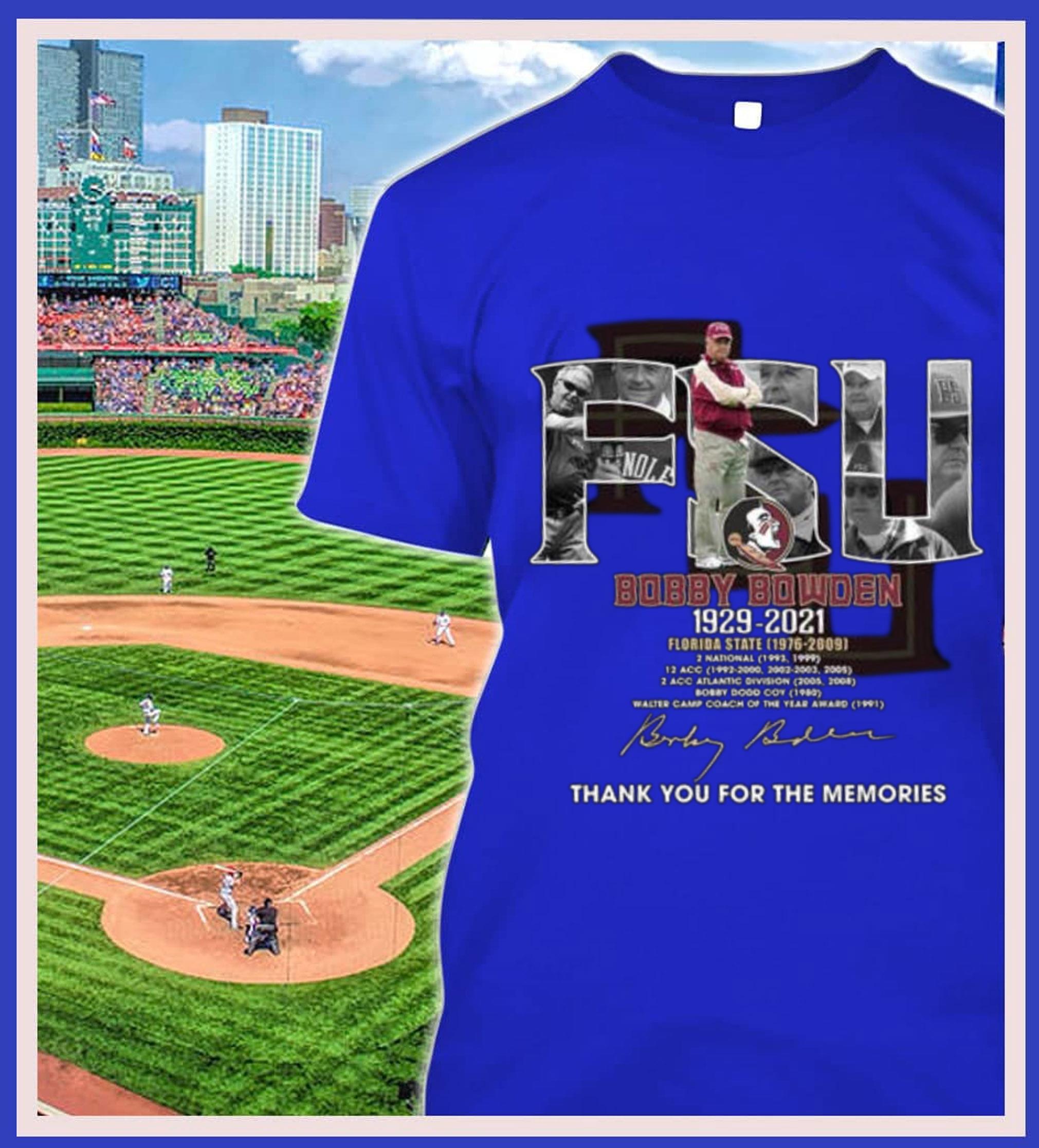 FSU Bobby Bowden 1929-2021 Florida State thank you for the memories signature shirt