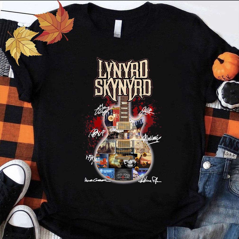 Guitarist Lynyrd Skynyrd band rock signatures shirt