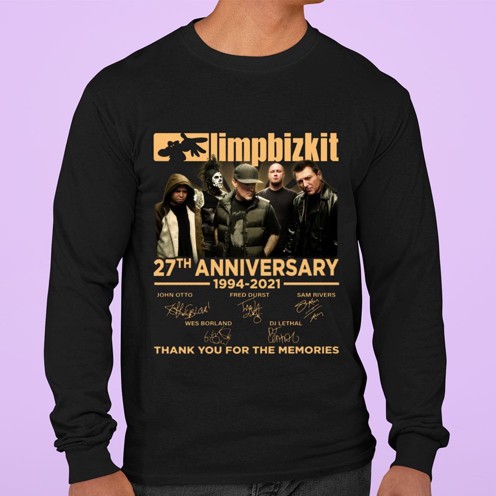 Premium Limp Bizkit Thank You 27th anniversary 1994-2021 Signatures Shirt 12 Limp Bizkit Thank You 27th anniversary 1994-2021 Signatures Shirt