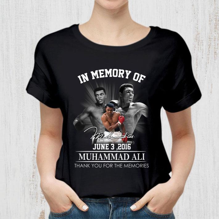 Hot Muhammad Ali in memory of june 3 2016 signature thank you for the memories shirt 11 Muhammad Ali in memory of june 3 2016 signature thank you for the memories shirt