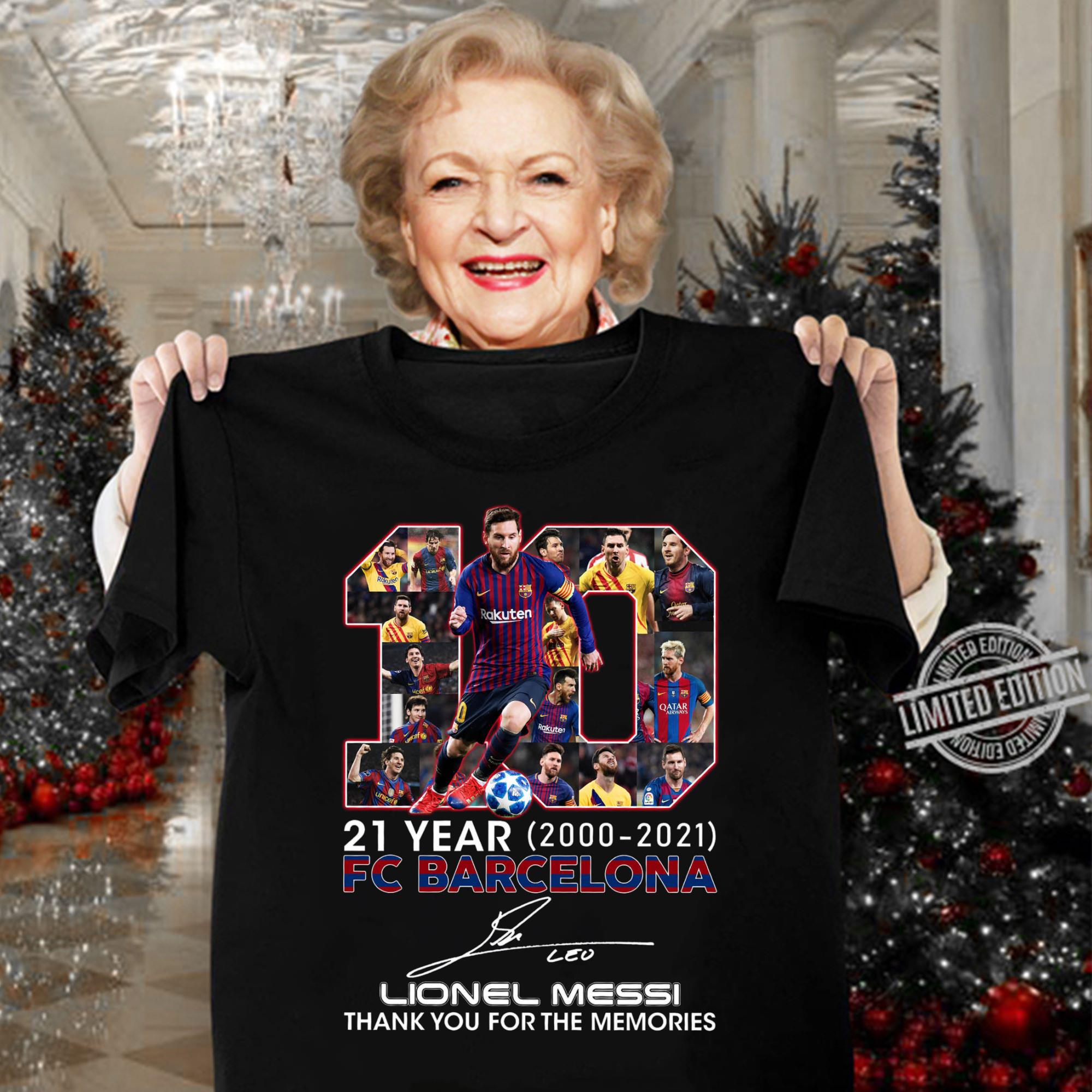 Original No. 10 Barca Lionel Messi 21 year 2000-2021 Barcelona FC Signature Shirt 12 No. 10 Barca Lionel Messi 21 year 2000-2021 Barcelona FC Signature Shirt