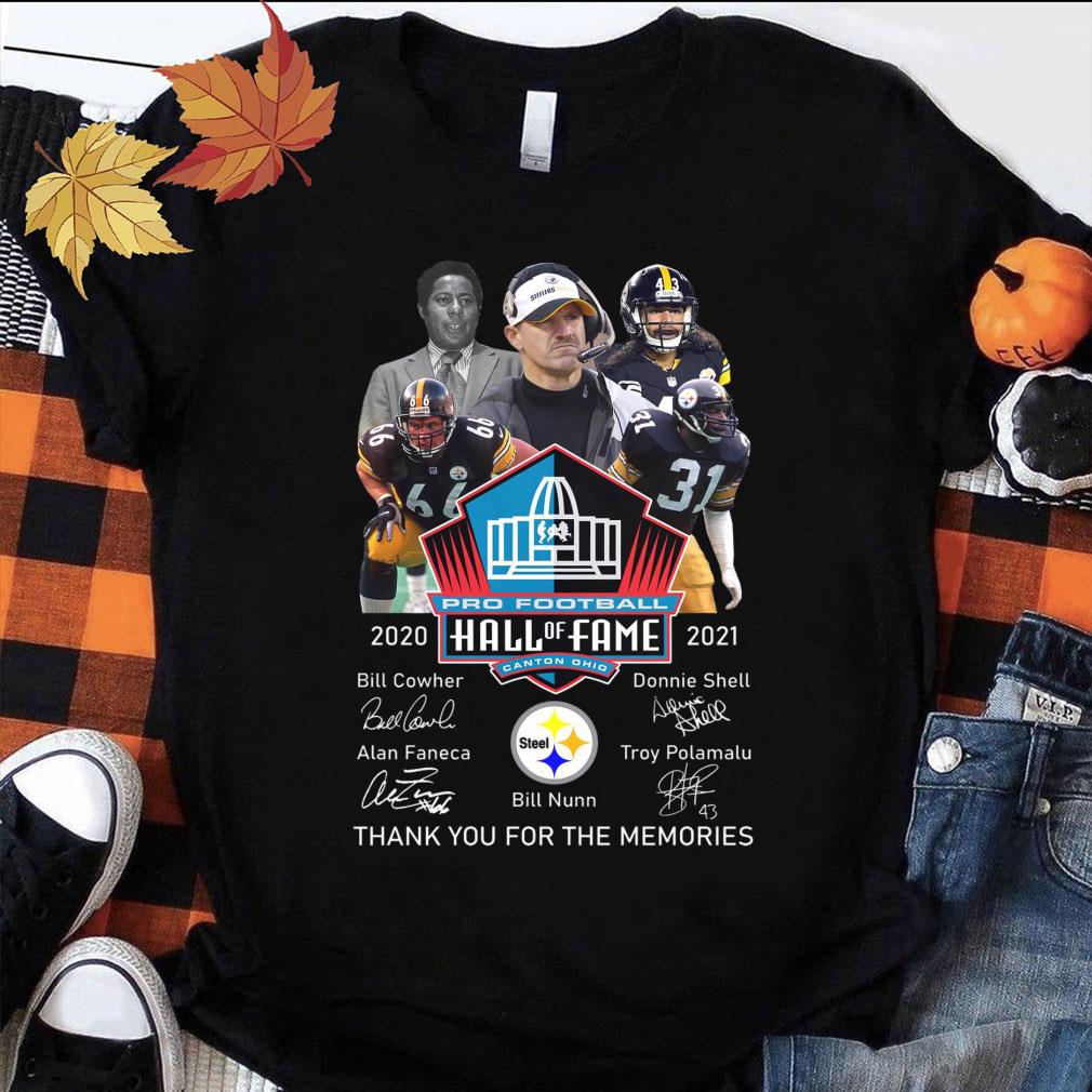 Pittsburgh Steelers Pro Football Hall Of Fame Canton Ohio 2020-2021 Signatures Thank Memories Shirt