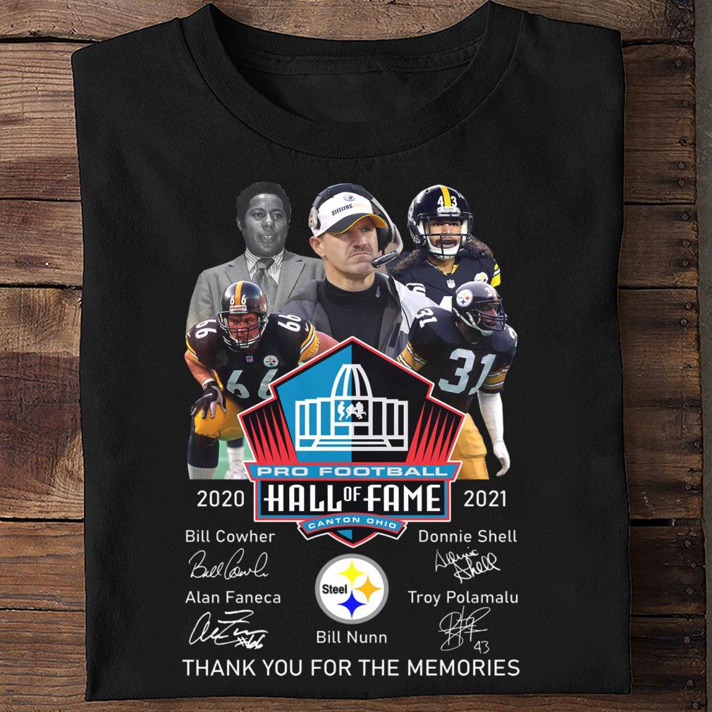 Pittsburgh Steelers Pro Football Hall Of Fame Canton Ohio 2020-2021 Signatures Thank Memories Shirt