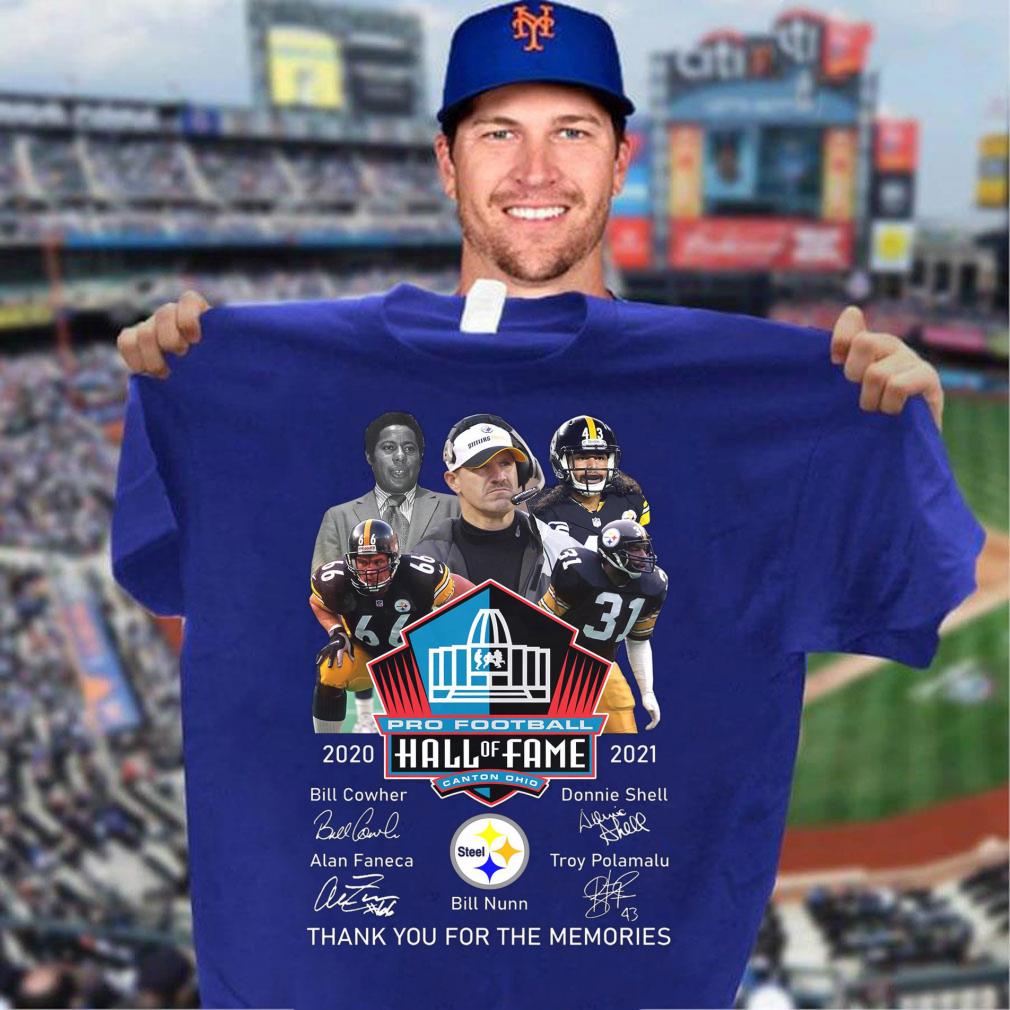 Pittsburgh Steelers Pro Football Hall Of Fame Canton Ohio 2020-2021 Signatures Thank Memories Shirt