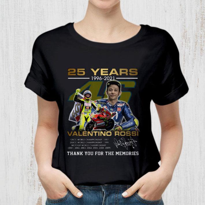 Thank Memories VR46 Valentino Rossi 25 years 1996-2021 MotoGP World Championship Shirt