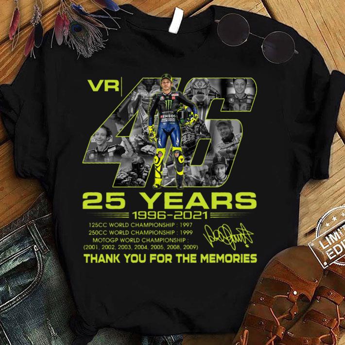 Thank You VR 46 25 years 1996-2021 MotoGP World Championship Signature Shirt