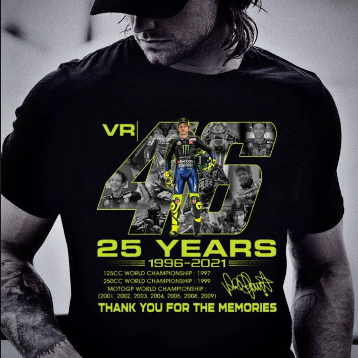 Thank You VR 46 25 years 1996-2021 MotoGP World Championship Signature Shirt