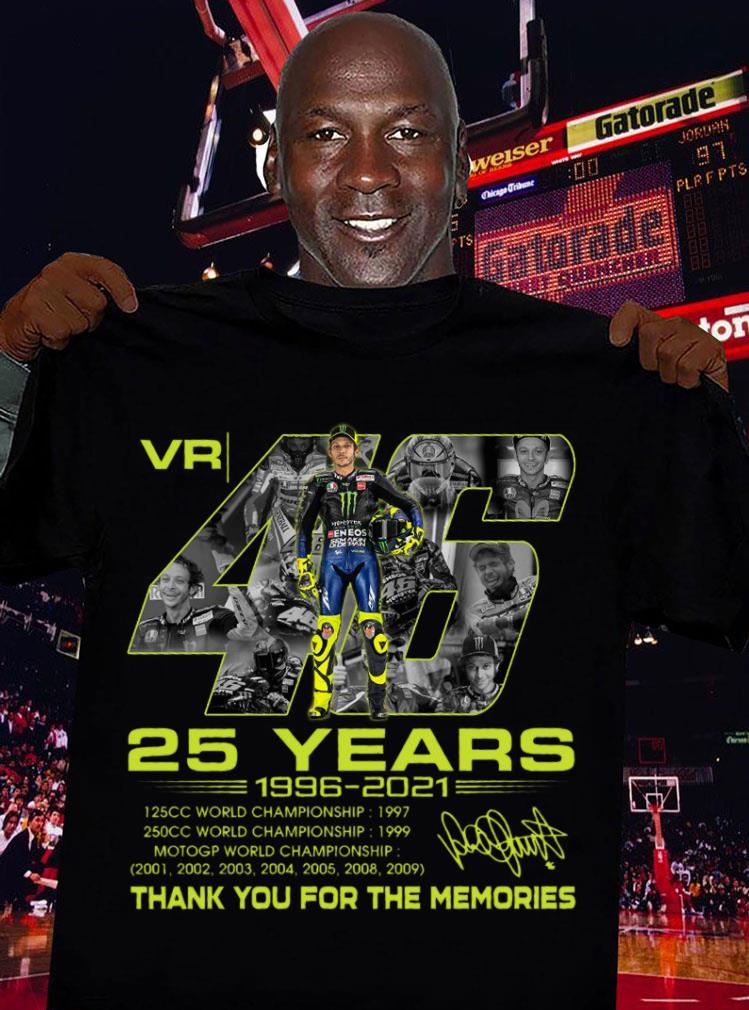 Thank You VR 46 25 years 1996-2021 MotoGP World Championship Signature Shirt