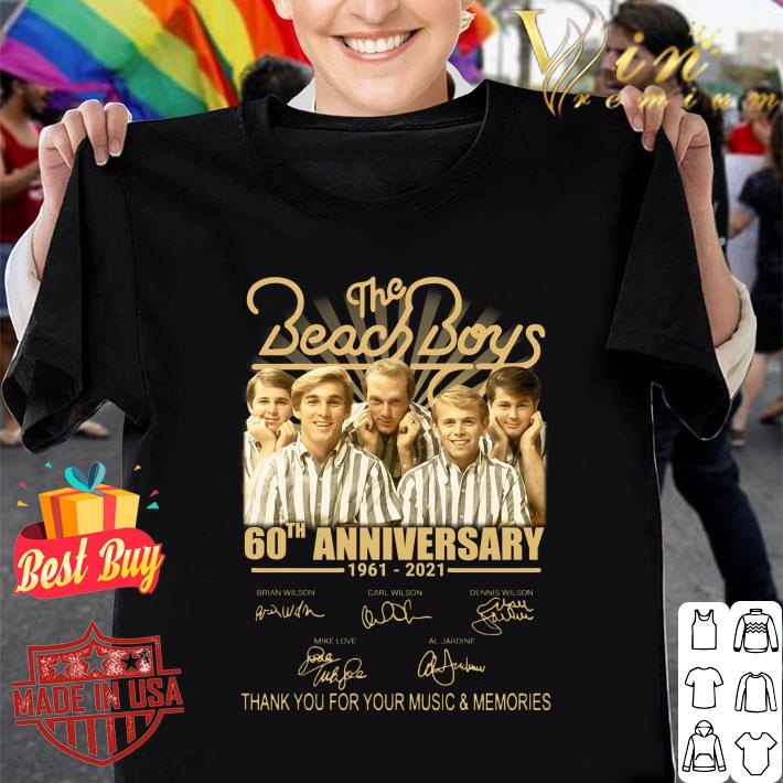 The Beach Boys 60th anniversary 1961-2021 signatures thank you for your music and memories shirt