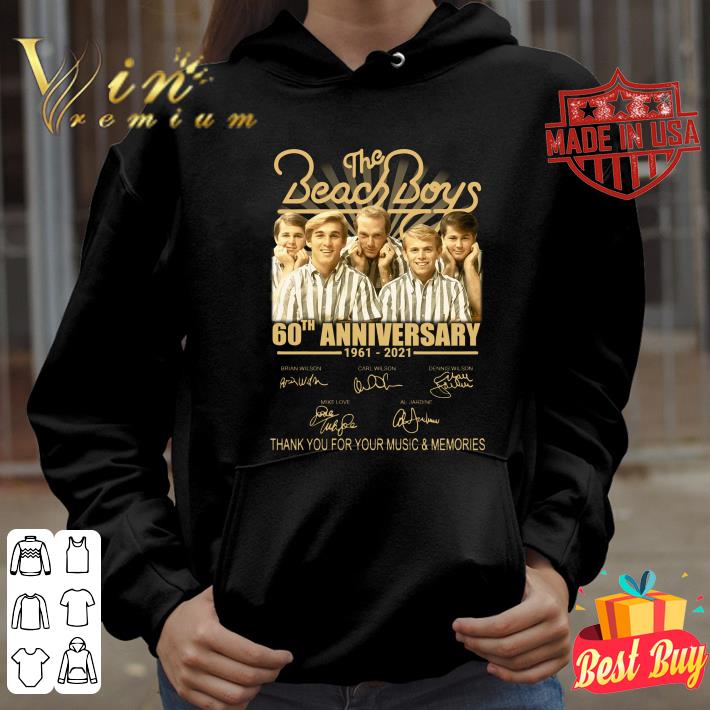 The Beach Boys 60th anniversary 1961-2021 signatures thank you for your music and memories shirt