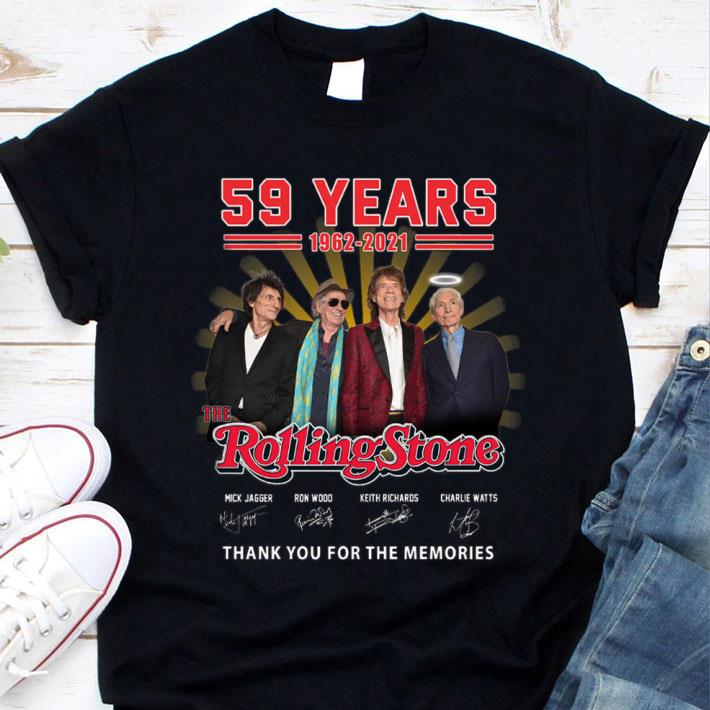 2021 Rip Charlie Watts 59 Years The Rolling Stones Band Thank You For The Memories Shirt