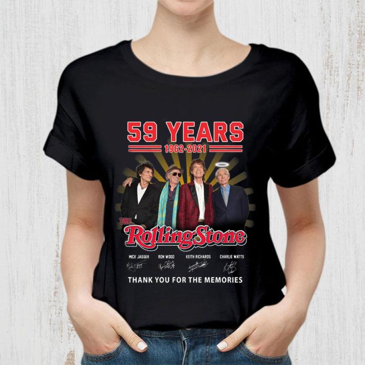 2021 Rip Charlie Watts 59 Years The Rolling Stones Band Thank You For The Memories Shirt