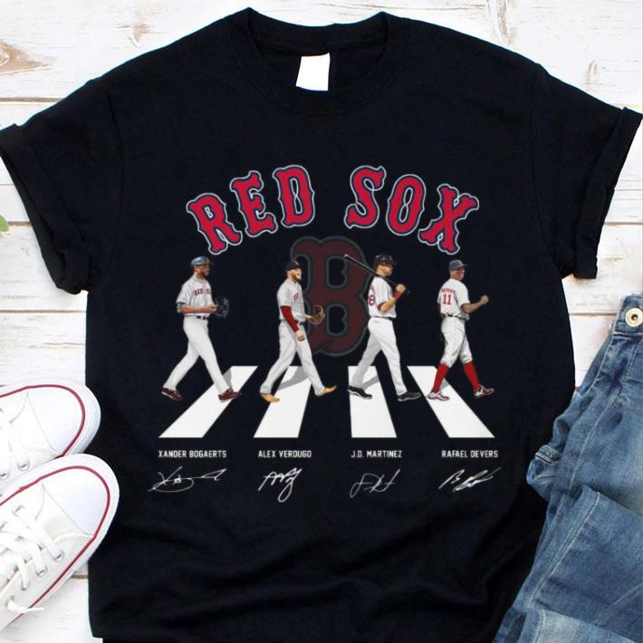 Boston Red Sox Abbey Road Signatures Shirt, Xander Bogaerts, Alex Verdugo, J.D. Martinez, Rafael Devers