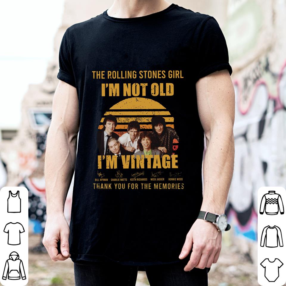 Hot Charlie Watts The Rolling Stones I'm Not Old I'm Vintage Signatures Thank Memories Shirt, Mick Jagger, Keith Richards, Ronnie Wood, Bill Wyman 2