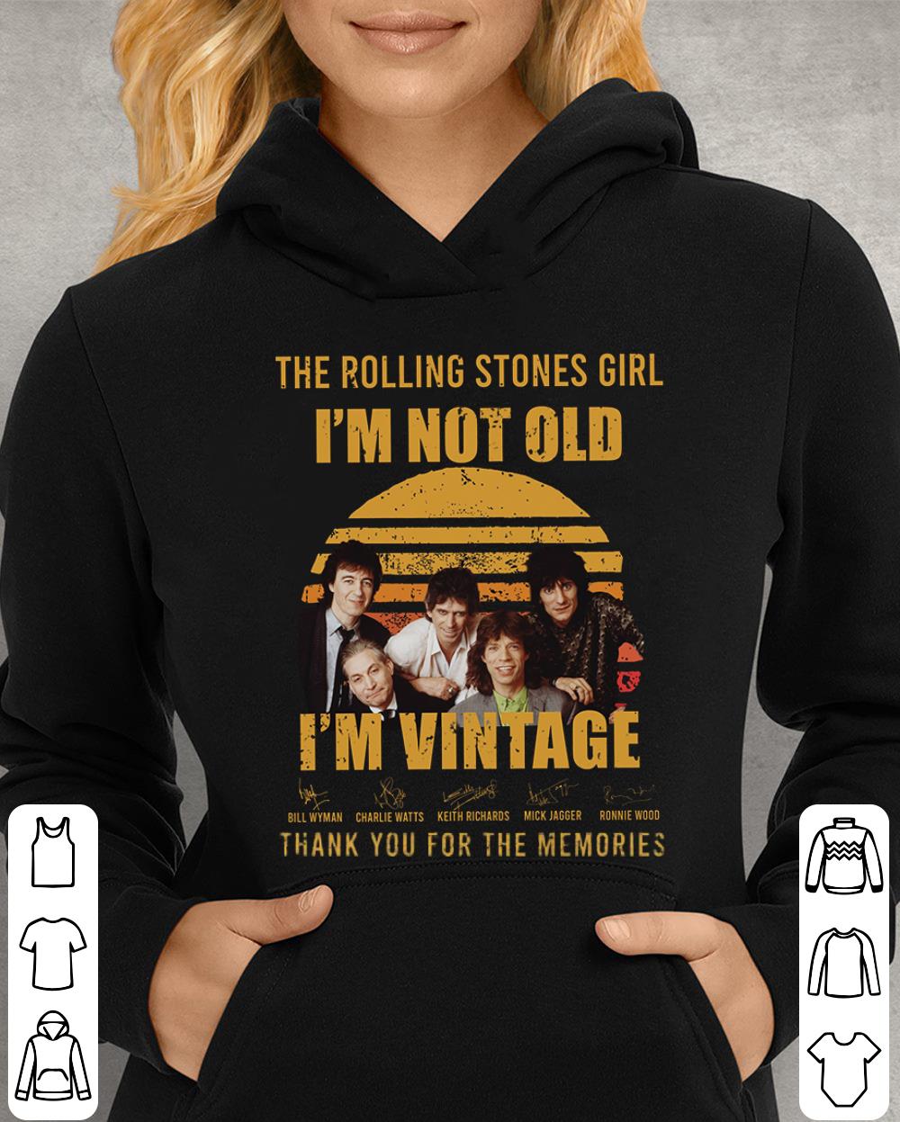 Hot Charlie Watts The Rolling Stones I'm Not Old I'm Vintage Signatures Thank Memories Shirt, Mick Jagger, Keith Richards, Ronnie Wood, Bill Wyman 4