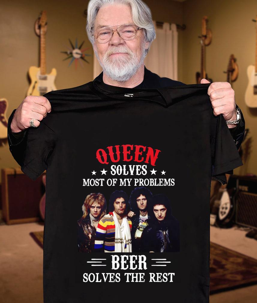 Best Freddie Mercury Queen solves most of my problems beer solves the rest shirt 12 Freddie Mercury Queen solves most of my problems beer solves the rest shirt