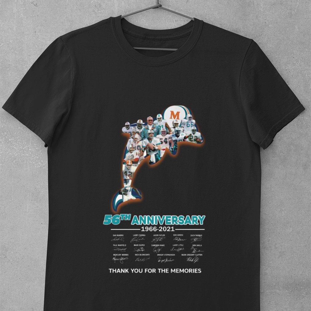 Awesome Team Miami Dolphins 56th anniversary 1966-2021 thank you for the memories signatures shirt 10 Team Miami Dolphins 56th anniversary 1966-2021 thank you for the memories signatures shirt