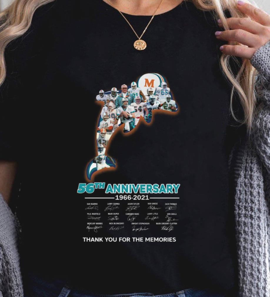 Awesome Team Miami Dolphins 56th anniversary 1966-2021 thank you for the memories signatures shirt 11 Team Miami Dolphins 56th anniversary 1966-2021 thank you for the memories signatures shirt
