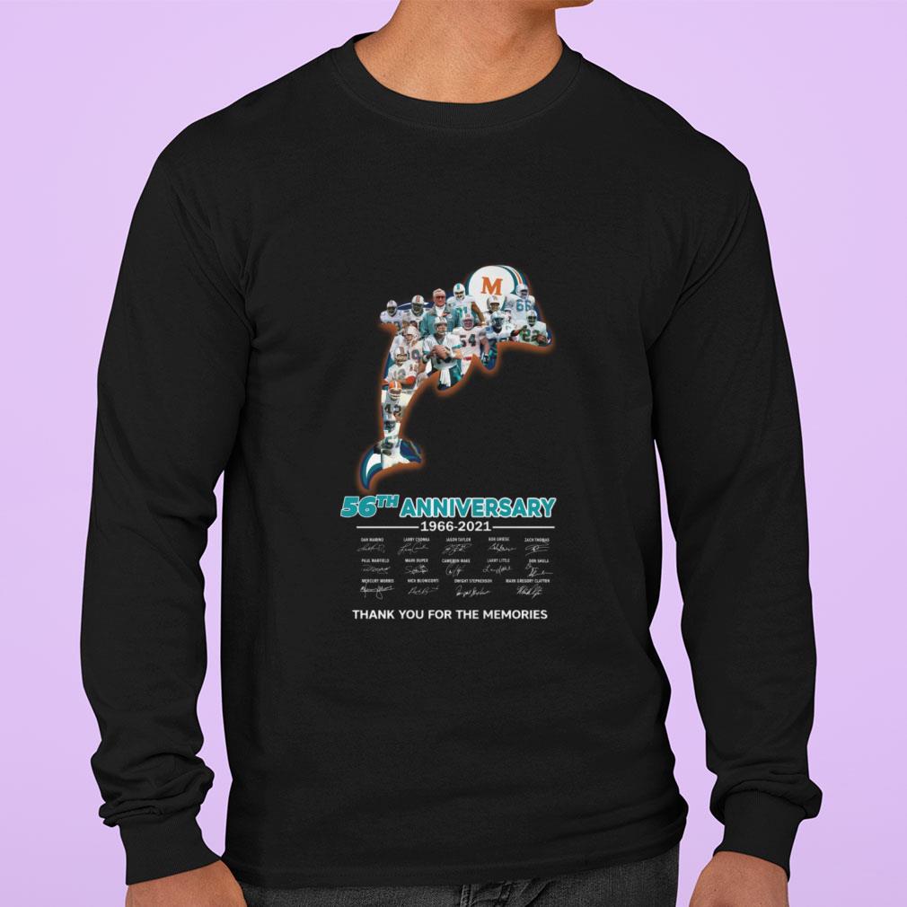 Awesome Team Miami Dolphins 56th anniversary 1966-2021 thank you for the memories signatures shirt 12 Team Miami Dolphins 56th anniversary 1966-2021 thank you for the memories signatures shirt