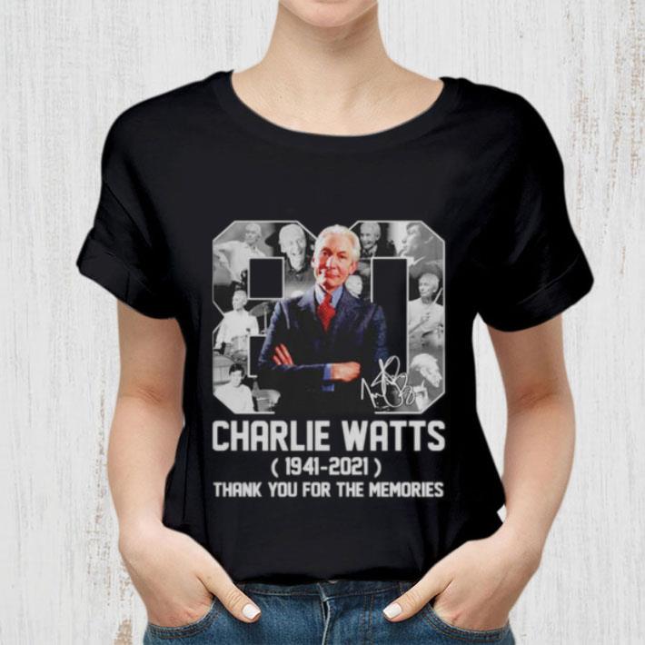 Thank You For The Memories 80 Years Of Charlie Watts Rip The Rolling Stones Shirt