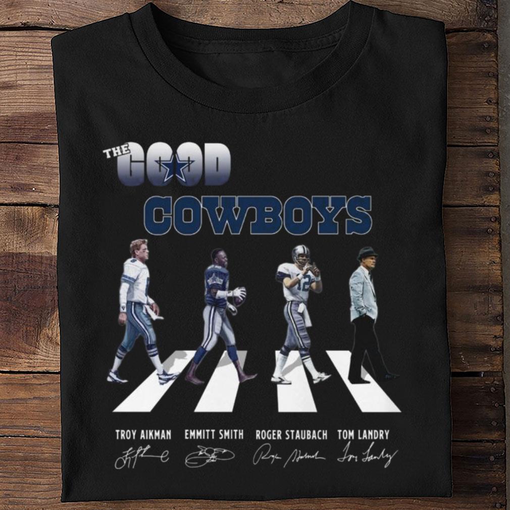 Original The Good Cowboys Abbey Road Dallas Cowboys Signatures Shirt 11 The Good Cowboys Abbey Road Dallas Cowboys Signatures Shirt