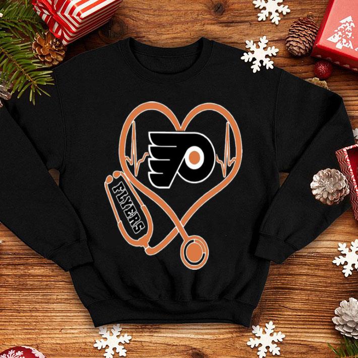 02a99191 philadelphia flyers nurse heart stethoscope heartbeat shirt 4 - Philadelphia Flyers Nurse Heart Stethoscope Heartbeat shirt