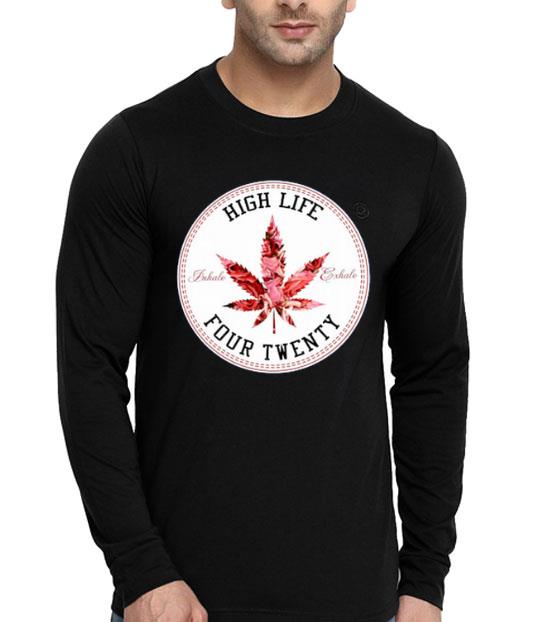 1c4857e3 hot marijuana flowers high life inhale exhale four twenty shirt 4 - Hot Marijuana Flowers High Life Inhale Exhale Four Twenty shirt